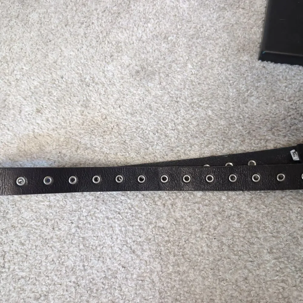 Grommet Leather Y2k Buckle Belt